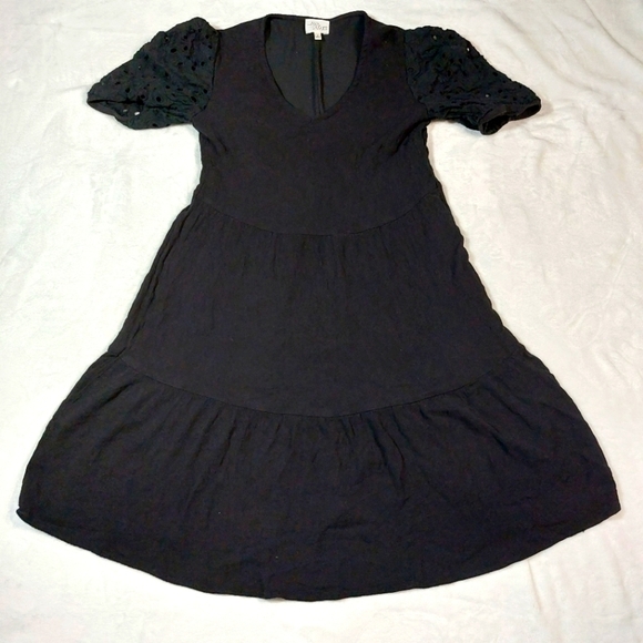 AVA JAMES BLACK LACE SLEEVE DRESS SIZE SMALL - Picture 1 of 7